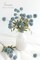 5 Pcs Dusty Blue Faux Silk Mums – Mini Artificial Chrysanthemums with Stems for DIY Wedding Centerpieces, Floral Arrangements, Vase Fillers & Home Décor